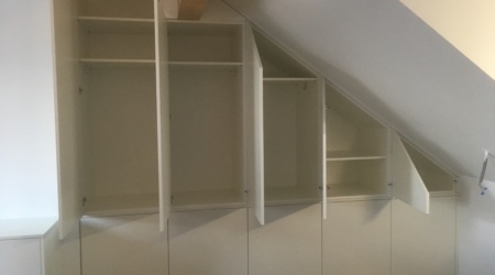 Schlafzimmerschrank Mansarde offen